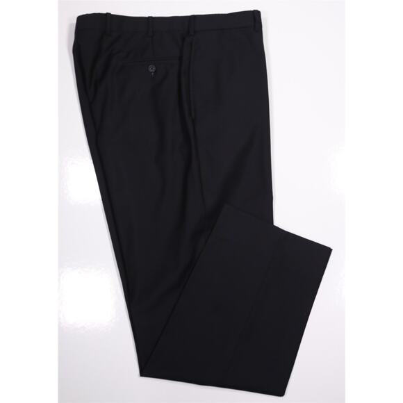 Brooks Brothers Loro Piana Navy Blue Wool Pants Flat Front Dress Trousers 36x31 - Picture 1 of 8